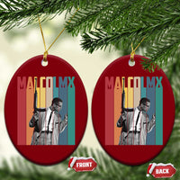 Malcolm X Ceramic Ornament Retro Portrait Black Empowerment Heritage Gift - Wonder Print Shop