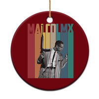 Malcolm X Ceramic Ornament Retro Portrait Black Empowerment Heritage Gift - Wonder Print Shop