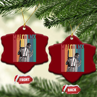 Malcolm X Ceramic Ornament Retro Portrait Black Empowerment Heritage Gift - Wonder Print Shop