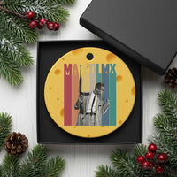 Malcolm X Ceramic Ornament Retro Portrait Black Empowerment Heritage Gift - Wonder Print Shop