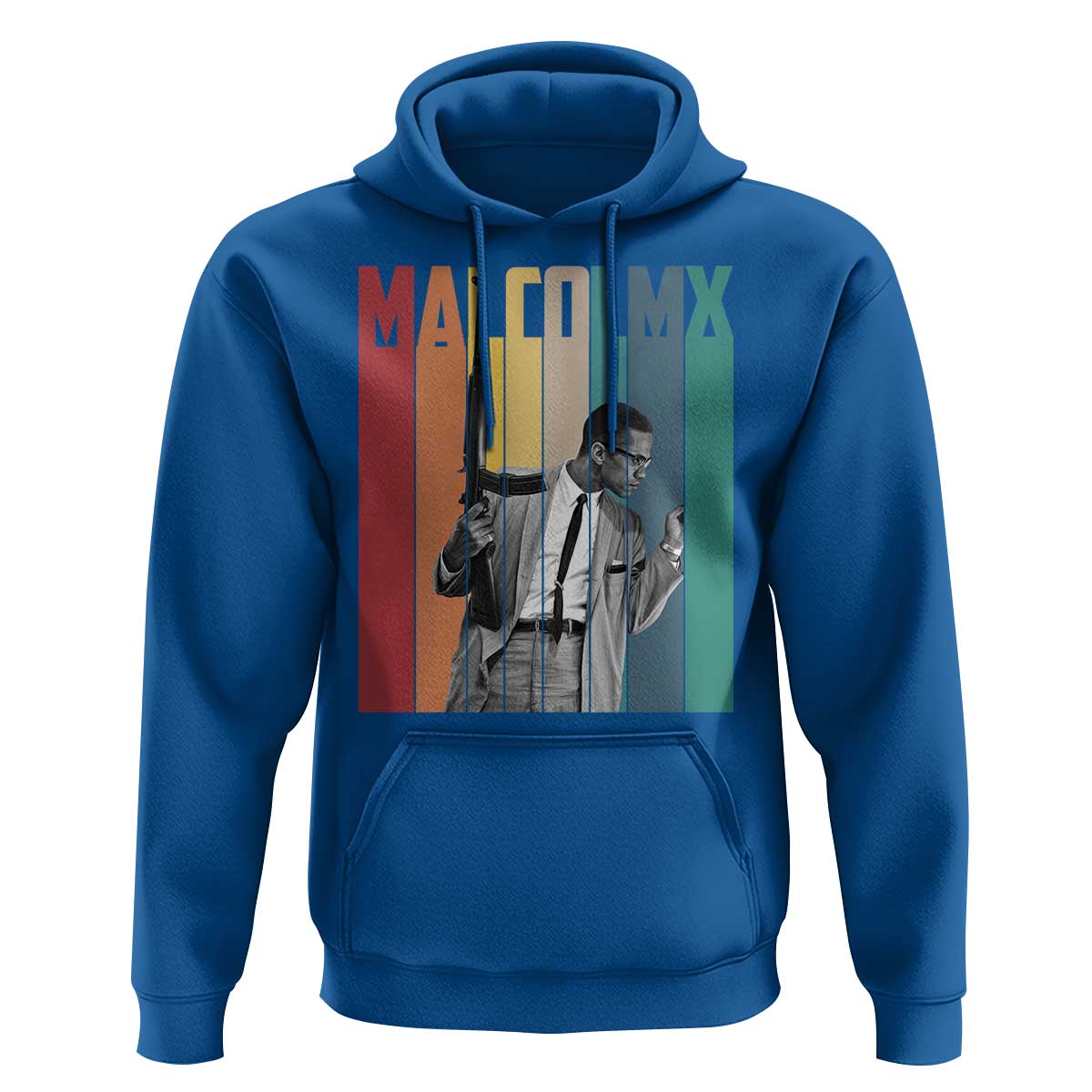 Malcolm X Hoodie Retro Portrait Black Empowerment Heritage Gift - Wonder Print Shop