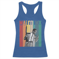 Malcolm X Racerback Tank Top Retro Portrait Black Empowerment Heritage Gift - Wonder Print Shop