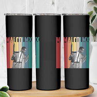 Malcolm X Skinny Tumbler Retro Portrait Black Empowerment Heritage Gift - Wonder Print Shop
