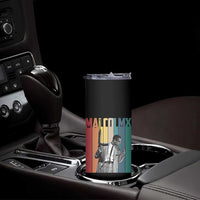 Malcolm X Skinny Tumbler Retro Portrait Black Empowerment Heritage Gift - Wonder Print Shop