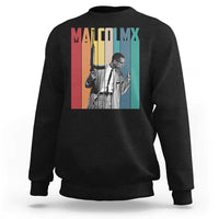 Malcolm X Sweatshirt Retro Portrait Black Empowerment Heritage Gift - Wonder Print Shop