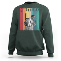 Malcolm X Sweatshirt Retro Portrait Black Empowerment Heritage Gift - Wonder Print Shop