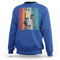 Malcolm X Sweatshirt Retro Portrait Black Empowerment Heritage Gift - Wonder Print Shop