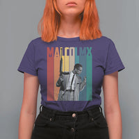 Malcolm X T Shirt For Women Retro Portrait Black Empowerment Heritage Gift - Wonder Print Shop