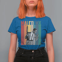 Malcolm X T Shirt For Women Retro Portrait Black Empowerment Heritage Gift - Wonder Print Shop
