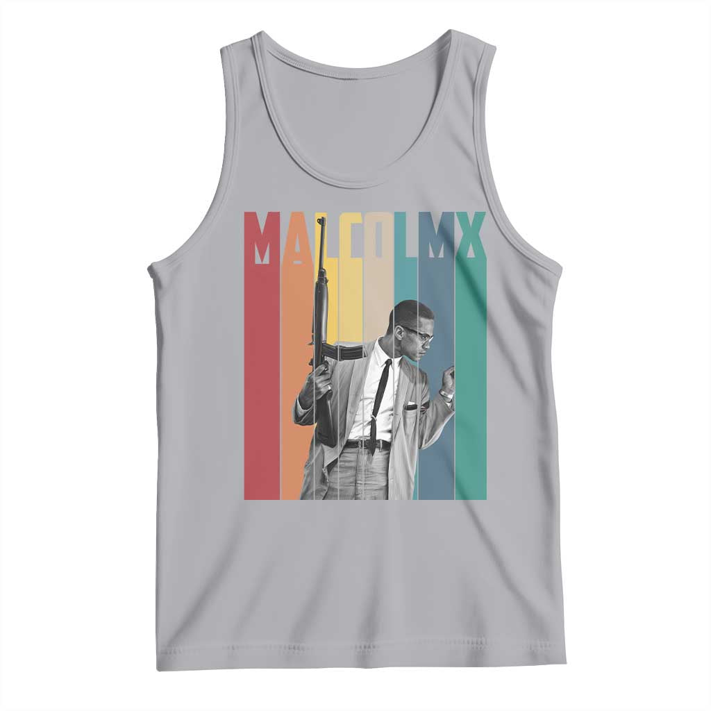 Malcolm X Tank Top Retro Portrait Black Empowerment Heritage Gift - Wonder Print Shop