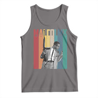 Malcolm X Tank Top Retro Portrait Black Empowerment Heritage Gift - Wonder Print Shop