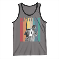 Malcolm X Tank Top Retro Portrait Black Empowerment Heritage Gift - Wonder Print Shop
