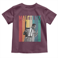 Malcolm X Toddler T Shirt Retro Portrait Black Empowerment Heritage Gift - Wonder Print Shop