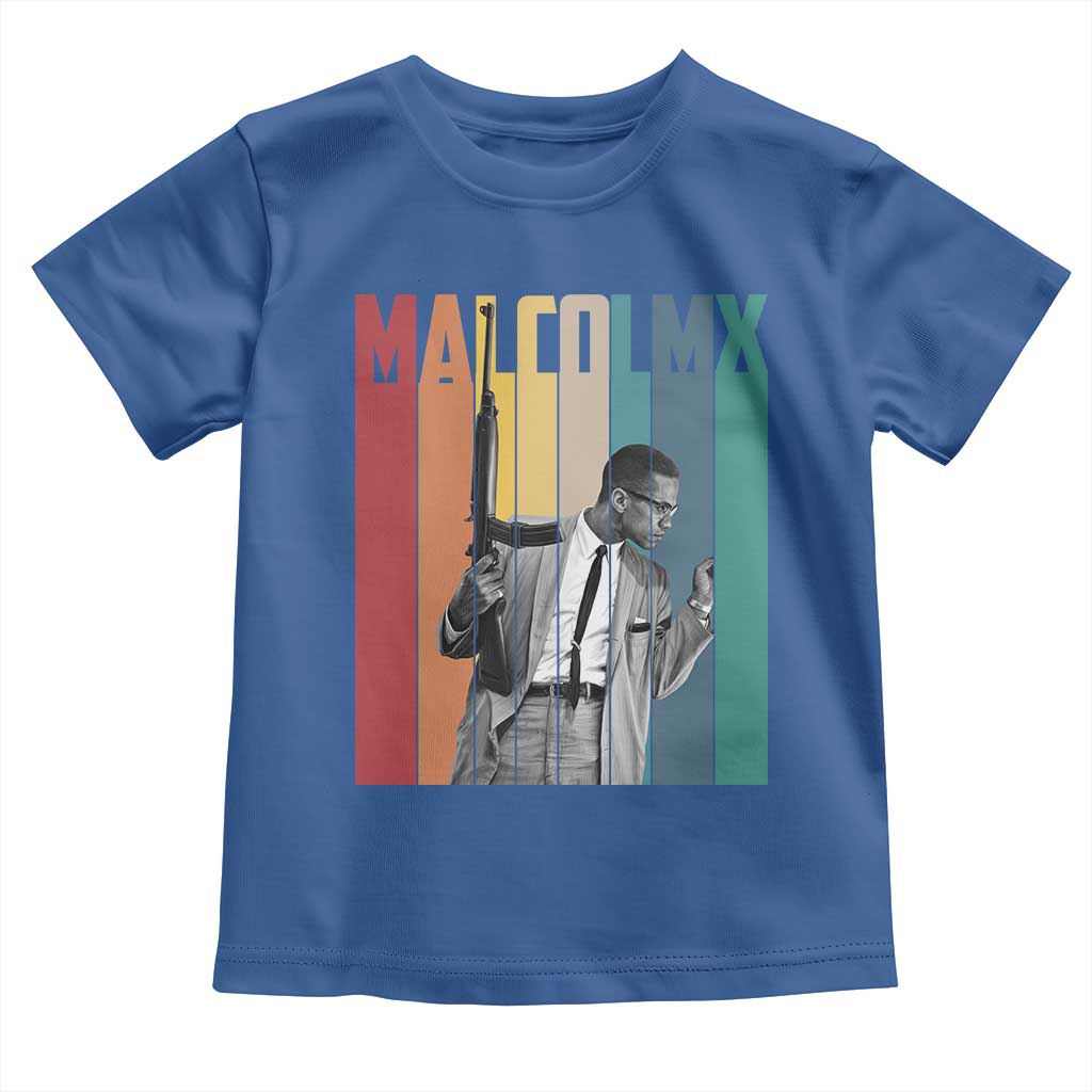Malcolm X Toddler T Shirt Retro Portrait Black Empowerment Heritage Gift - Wonder Print Shop