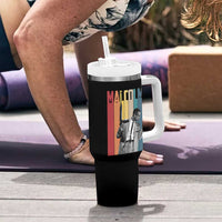 Malcolm X Tumbler With Handle Retro Portrait Black Empowerment Heritage Gift - Wonder Print Shop