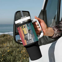 Malcolm X Tumbler With Handle Retro Portrait Black Empowerment Heritage Gift - Wonder Print Shop