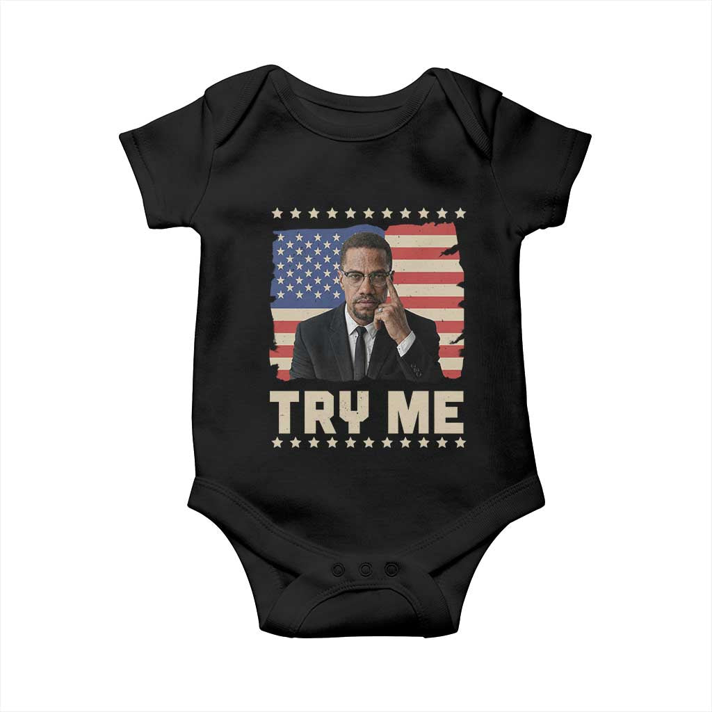 Malcolm X Try Me Baby Onesie African American Pride Gift - Wonder Print Shop