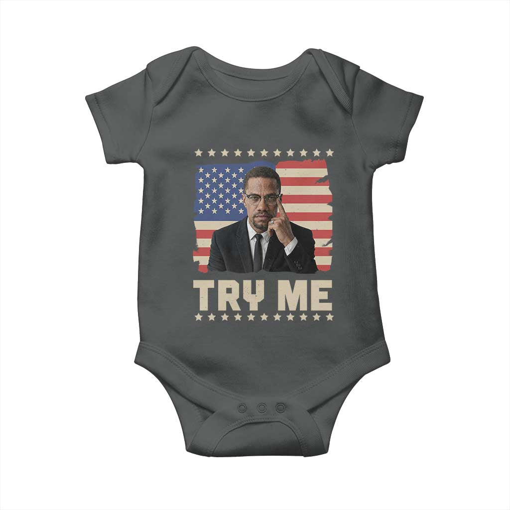 Malcolm X Try Me Baby Onesie African American Pride Gift - Wonder Print Shop