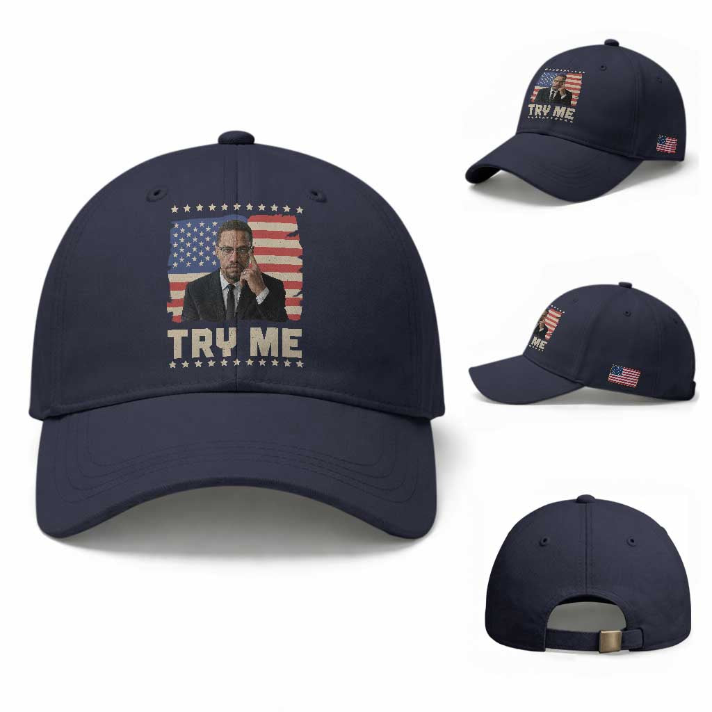 Malcolm X Try Me Baseball Cap African American Pride Gift