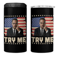 Malcolm X Try Me 4 in 1 Can Cooler Tumbler African American Pride Gift - Wonder Print Shop