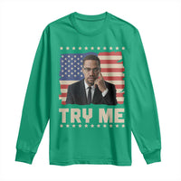 Malcolm X Try Me Long Sleeve Shirt African American Pride Gift - Wonder Print Shop