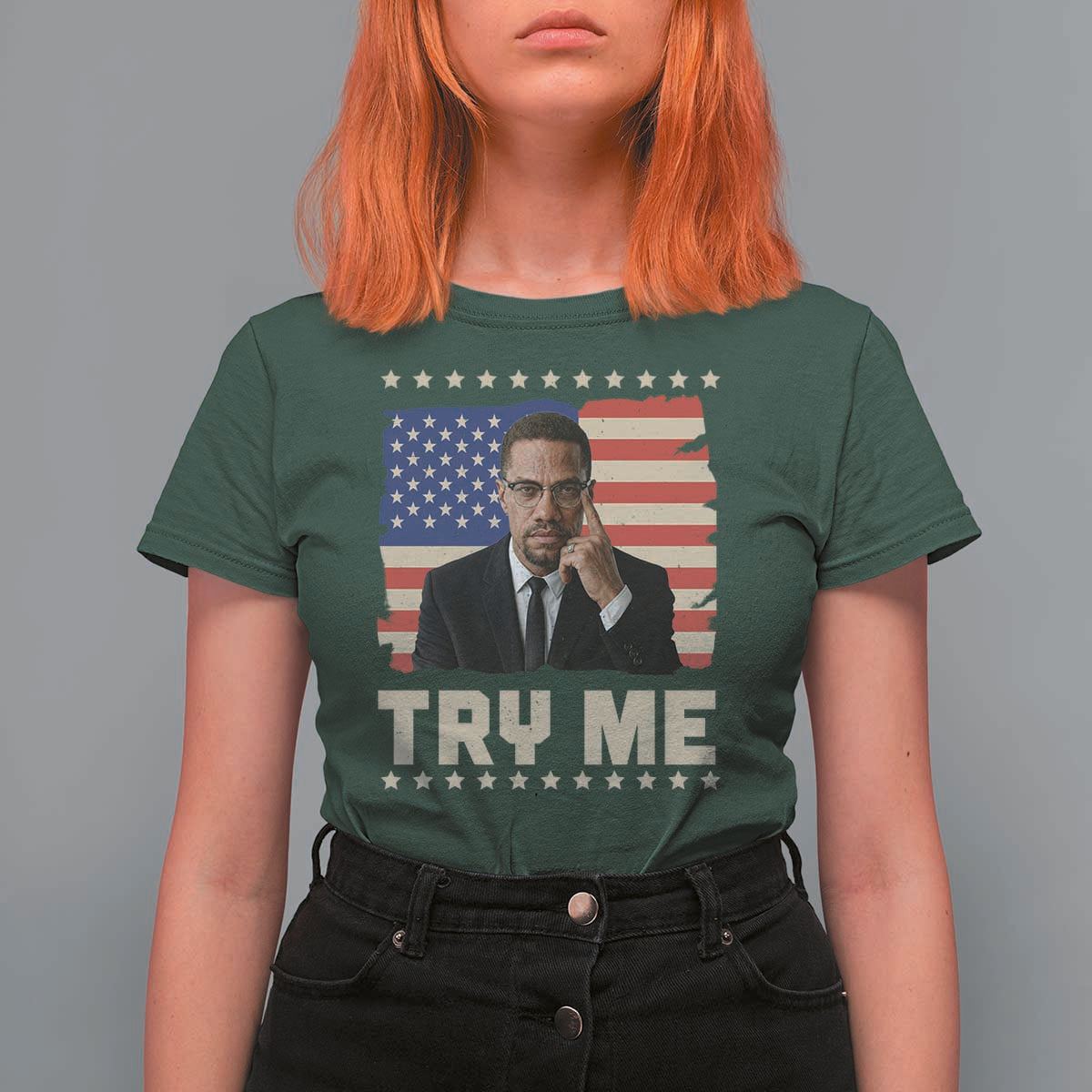 Malcolm X Try Me T Shirt For Women African American Pride Gift - Wonder Print Shop