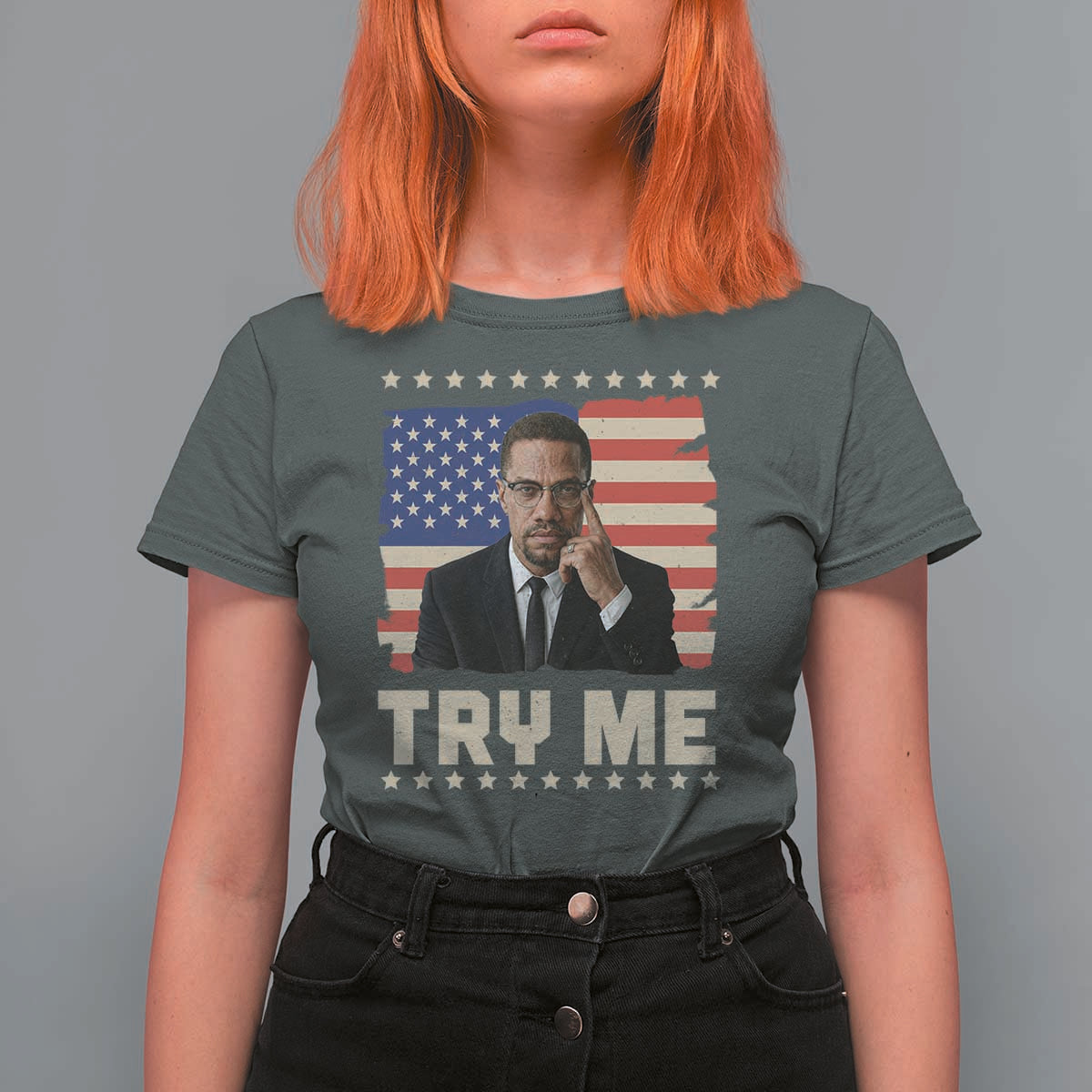 Malcolm X Try Me T Shirt For Women African American Pride Gift - Wonder Print Shop