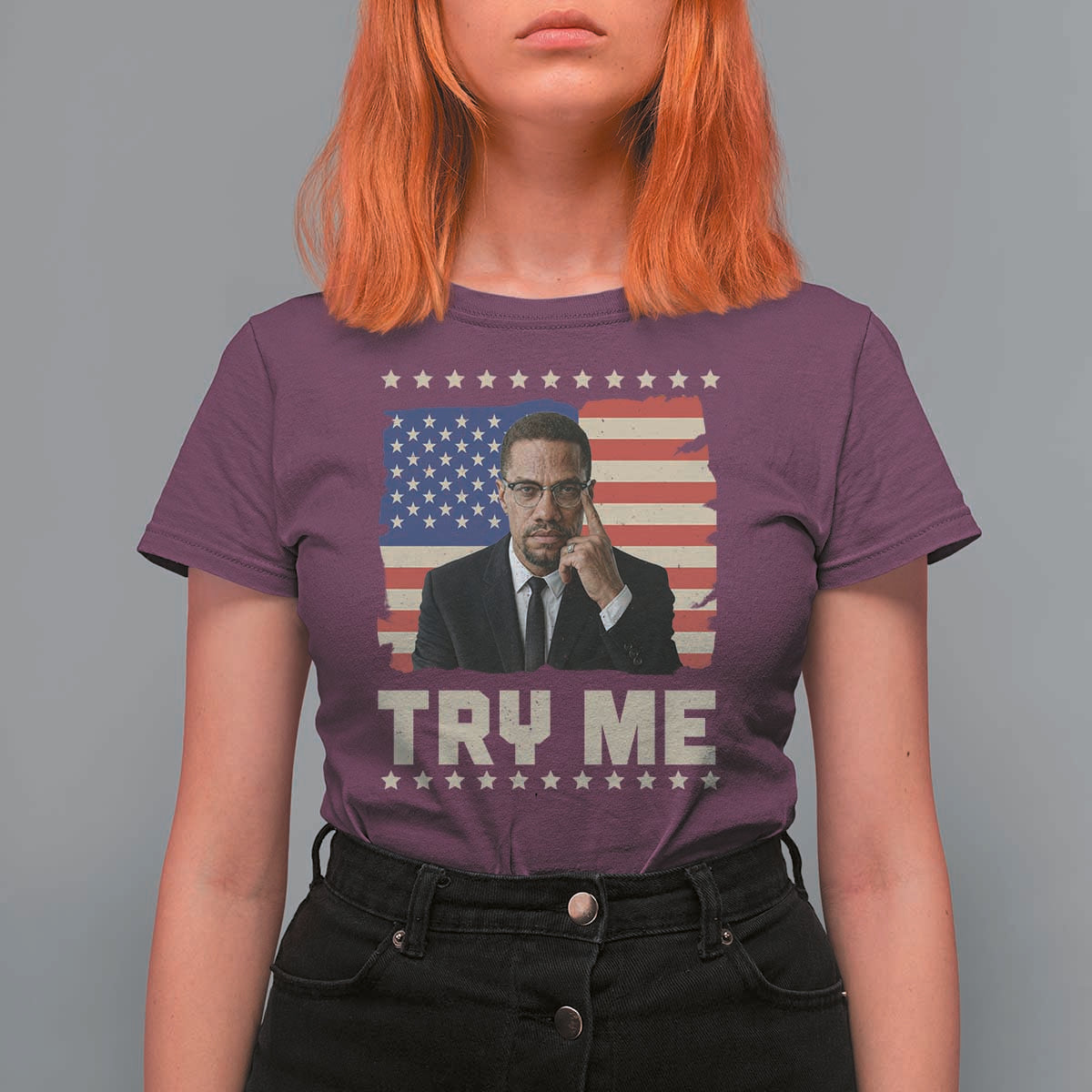 Malcolm X Try Me T Shirt For Women African American Pride Gift - Wonder Print Shop