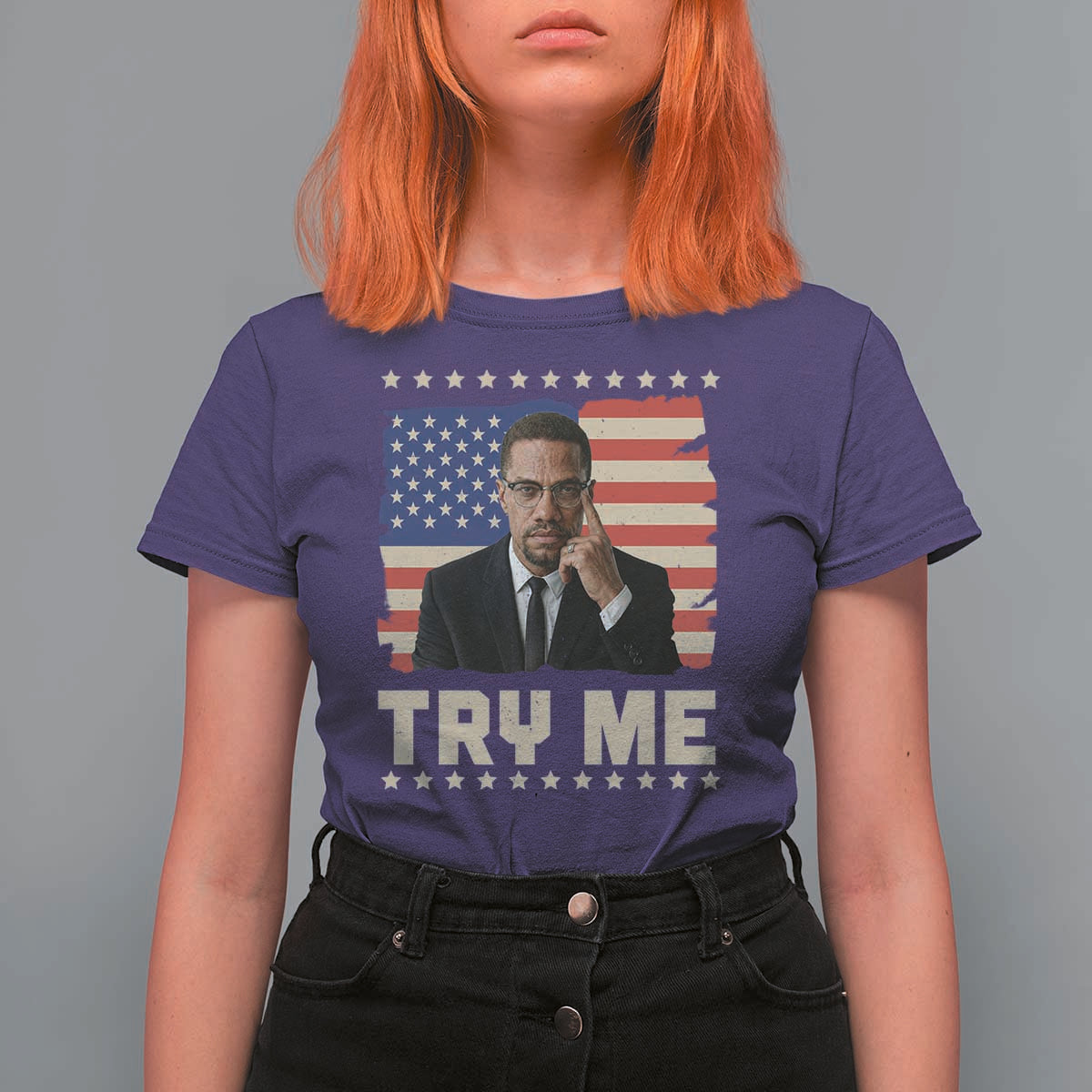 Malcolm X Try Me T Shirt For Women African American Pride Gift - Wonder Print Shop