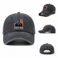 Malcolm X Try Me Washed Cotton Baseball Cap African American Pride Gift