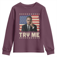 Malcolm X Try Me Youth Sweatshirt African American Pride Gift - Wonder Print Shop