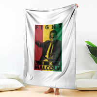 Fight Like Malcolm X Throw Blanket African American Pride Gift - Wonder Print Shop