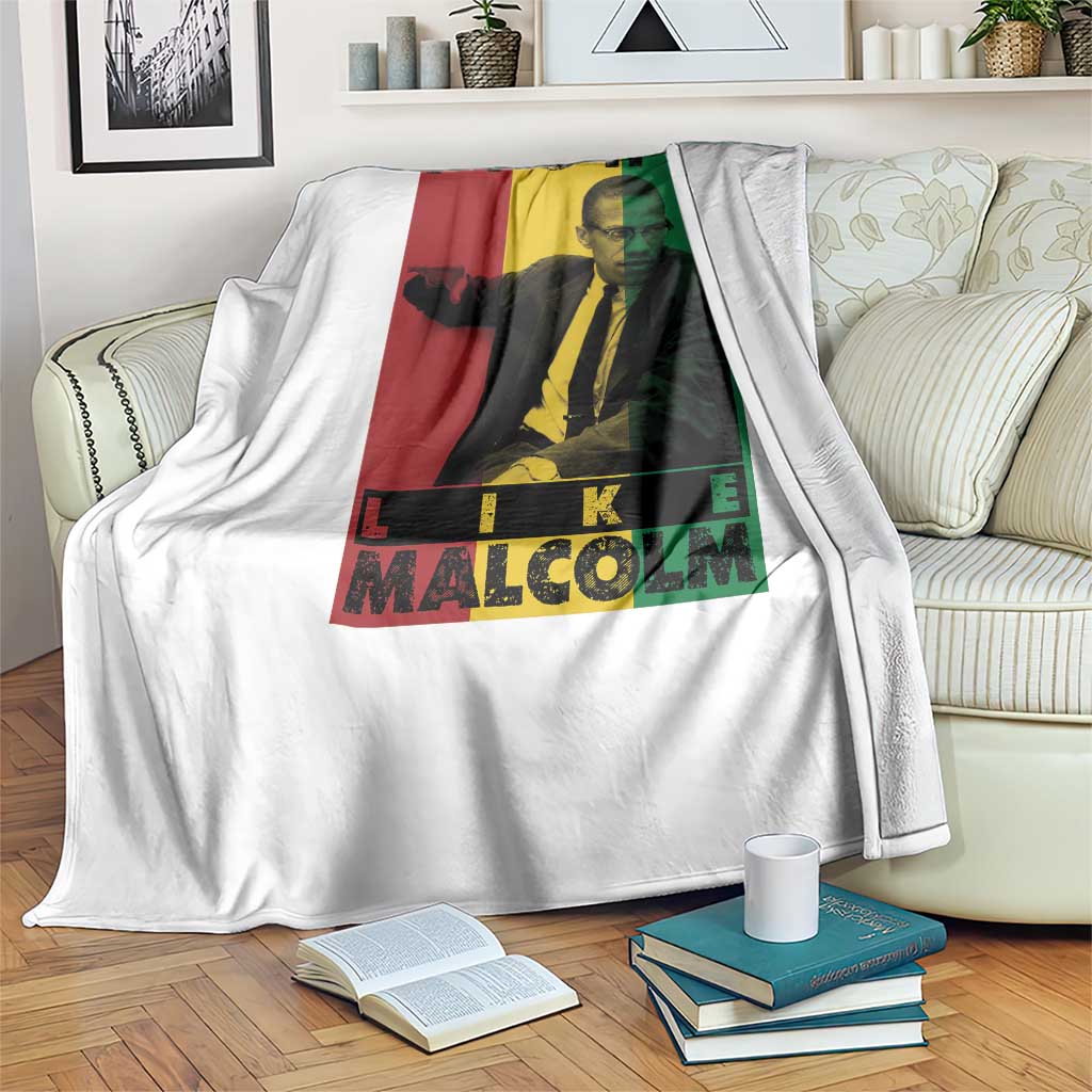 Fight Like Malcolm X Throw Blanket African American Pride Gift - Wonder Print Shop