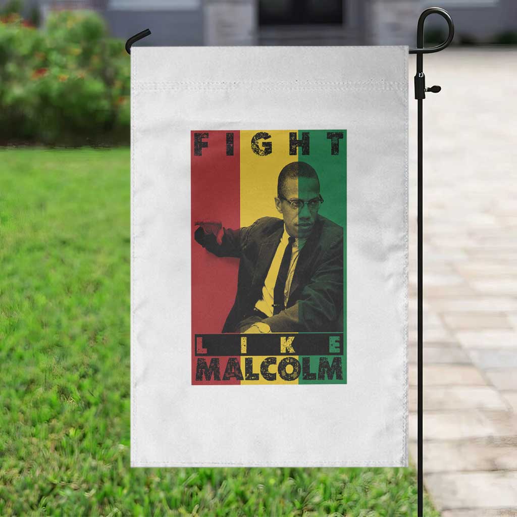Fight Like Malcolm X Garden Flag African American Pride Gift - Wonder Print Shop