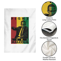 Fight Like Malcolm X Garden Flag African American Pride Gift - Wonder Print Shop