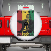 Fight Like Malcolm X Spare Tire Cover African American Pride Gift - Wonder Print Shop