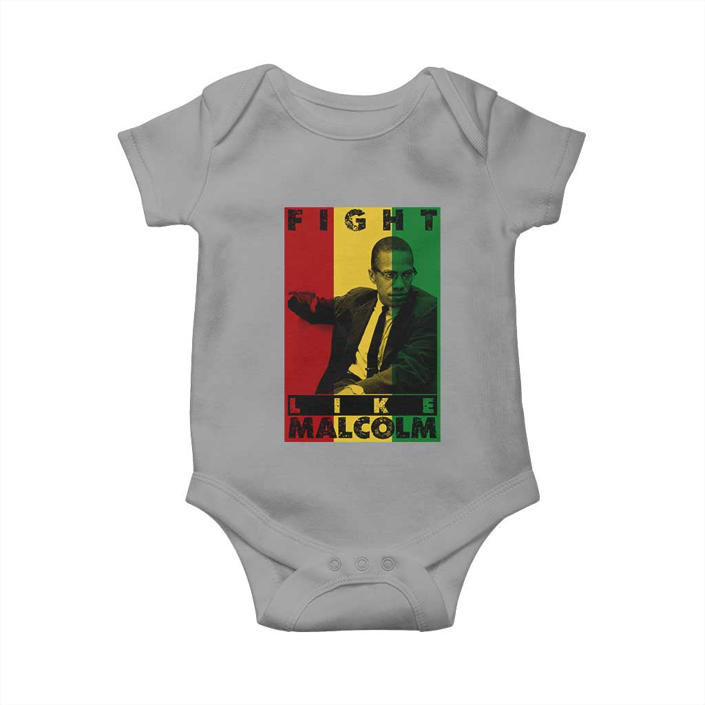 Fight Like Malcolm X Baby Onesie African American Pride Gift - Wonder Print Shop