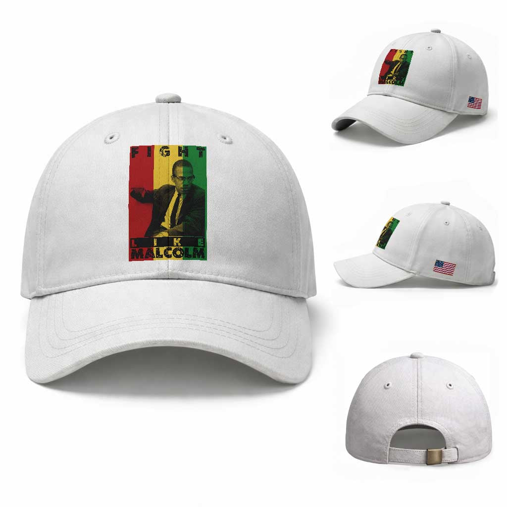 Fight Like Malcolm X Baseball Cap African American Pride Gift