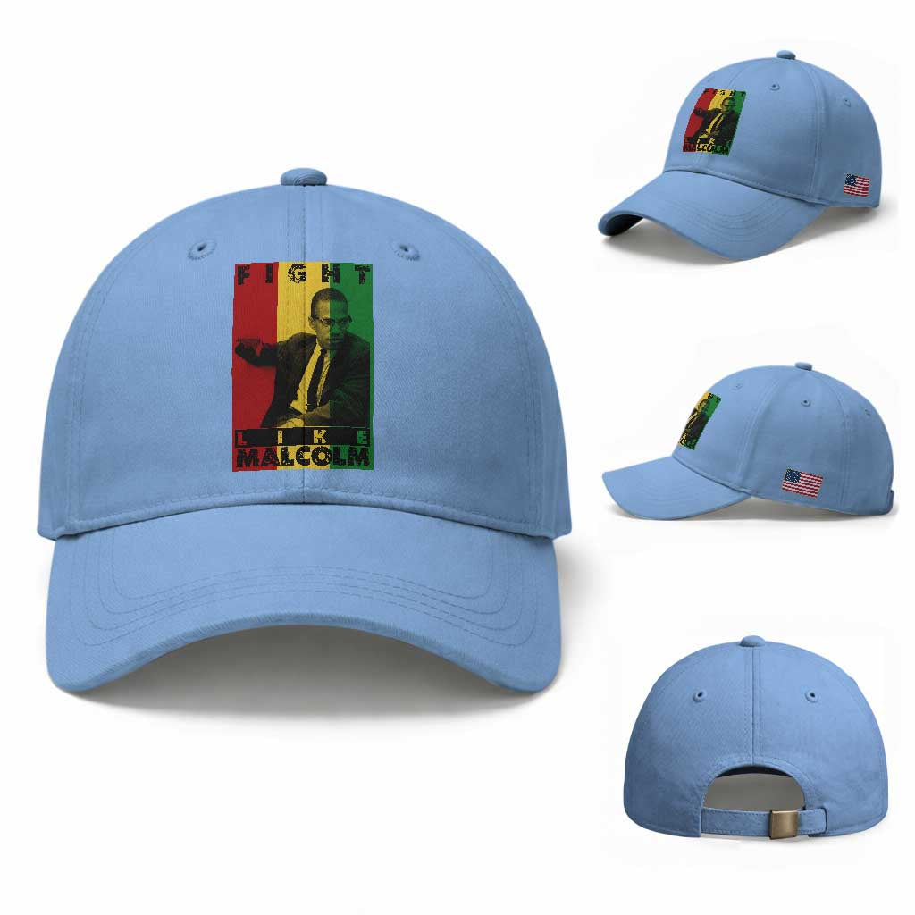 Fight Like Malcolm X Baseball Cap African American Pride Gift