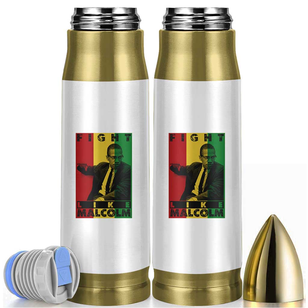 Fight Like Malcolm X Bullet Tumbler African American Pride Gift - Wonder Print Shop
