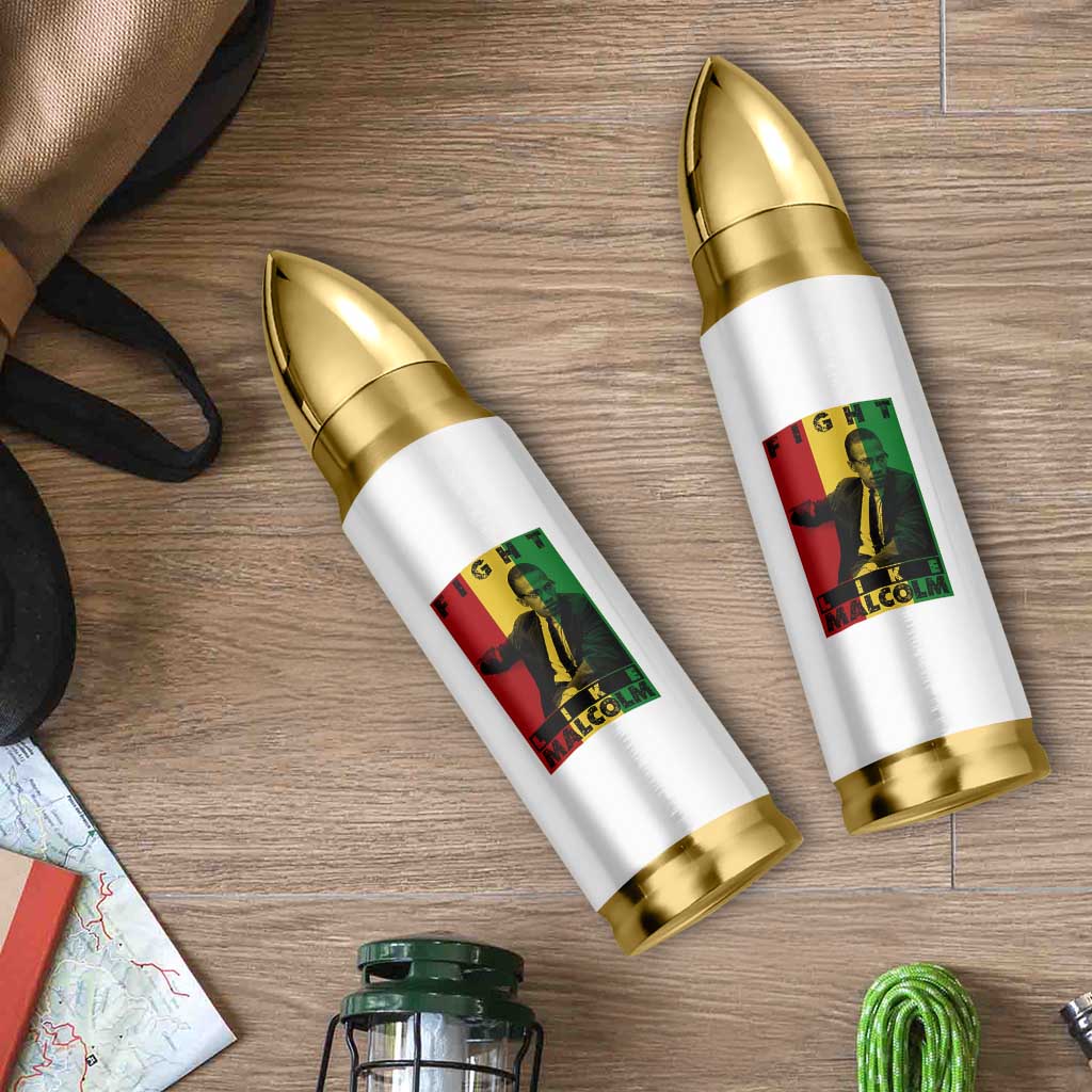 Fight Like Malcolm X Bullet Tumbler African American Pride Gift - Wonder Print Shop