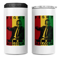 Fight Like Malcolm X 4 in 1 Can Cooler Tumbler African American Pride Gift - Wonder Print Shop