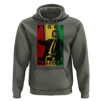 Fight Like Malcolm X Hoodie African American Pride Gift - Wonder Print Shop