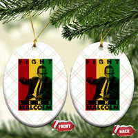 Fight Like Malcolm X Ceramic Ornament African American Pride Gift - Wonder Print Shop