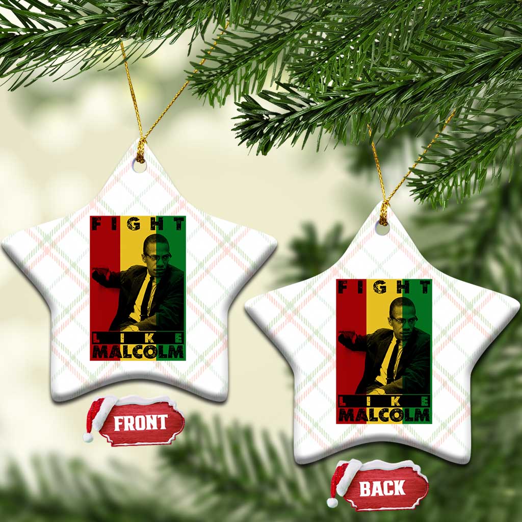 Fight Like Malcolm X Ceramic Ornament African American Pride Gift - Wonder Print Shop