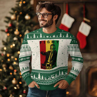 Fight Like Malcolm X Ugly Christmas Sweater African American Pride Gift - Wonder Print Shop