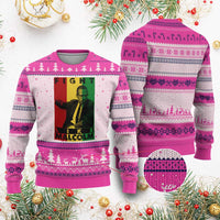 Fight Like Malcolm X Ugly Christmas Sweater African American Pride Gift - Wonder Print Shop