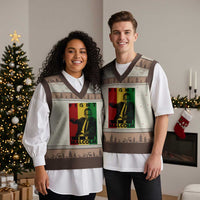 Fight Like Malcolm X V-Neck Knit Sweater Vest African American Pride Gift - Wonder Print Shop