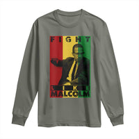 Fight Like Malcolm X Long Sleeve Shirt African American Pride Gift - Wonder Print Shop