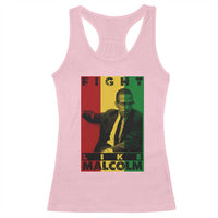 Fight Like Malcolm X Racerback Tank Top African American Pride Gift - Wonder Print Shop